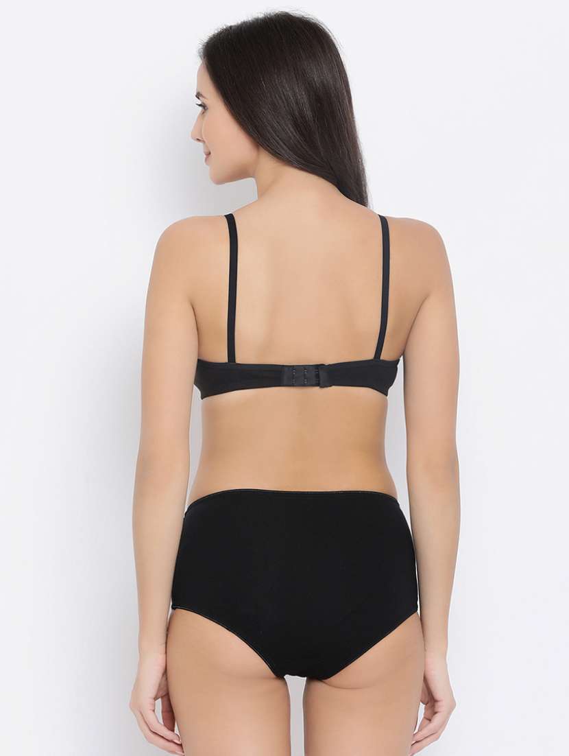 bow patch solid bra and panty set - 16783155 -  Standard Image - 2