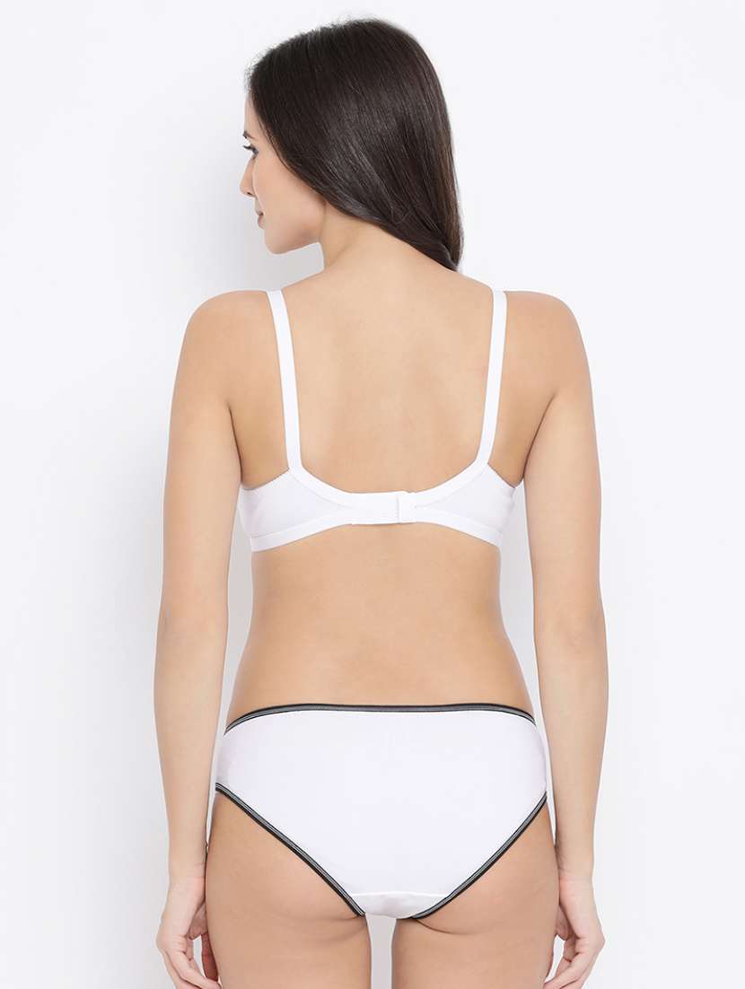 bow patch solid bra and panty set - 16783197 -  Standard Image - 2