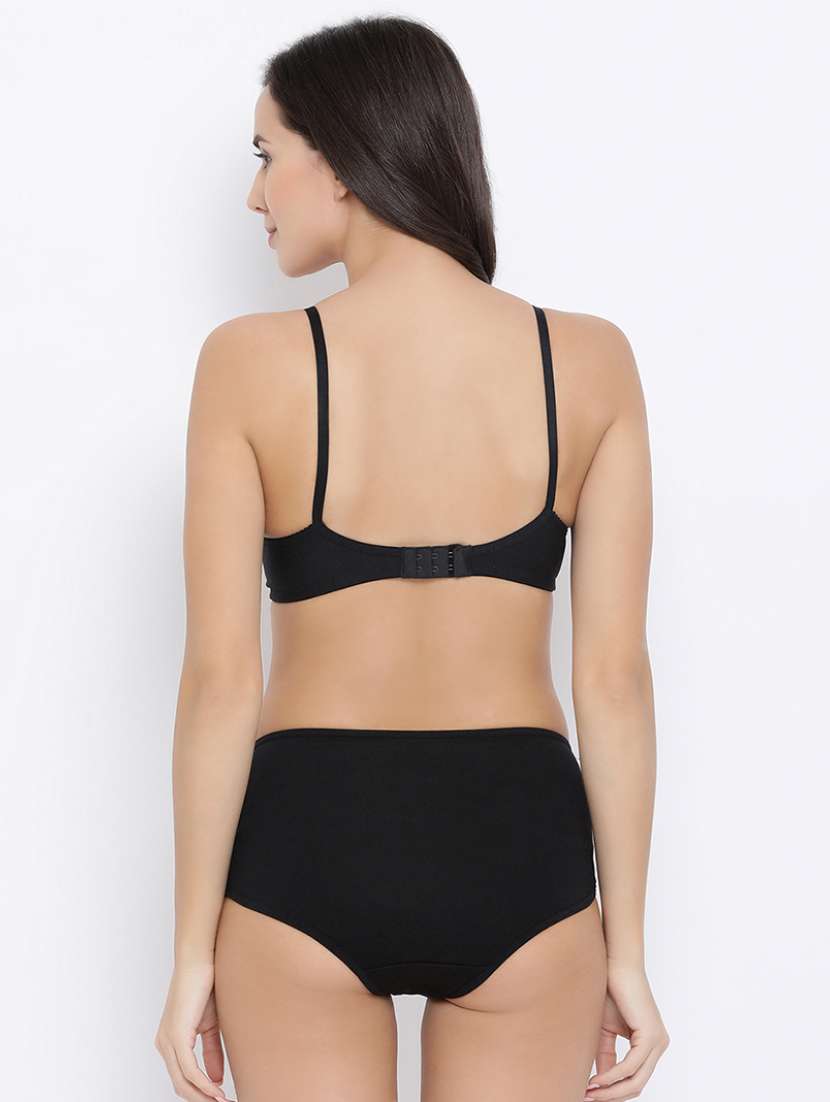 bow patch solid bra and panty set - 16783211 -  Standard Image - 2