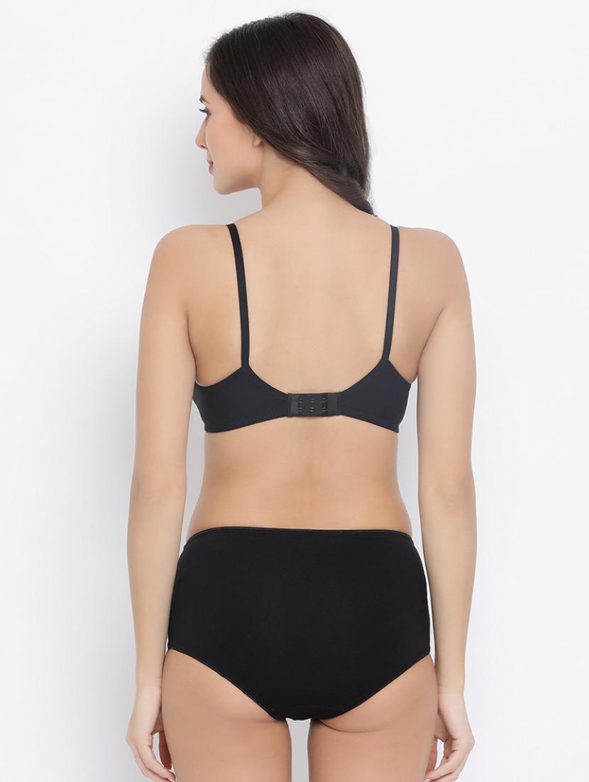 bow patch solid bra and panty set - 16783251 - Standard Image - 2