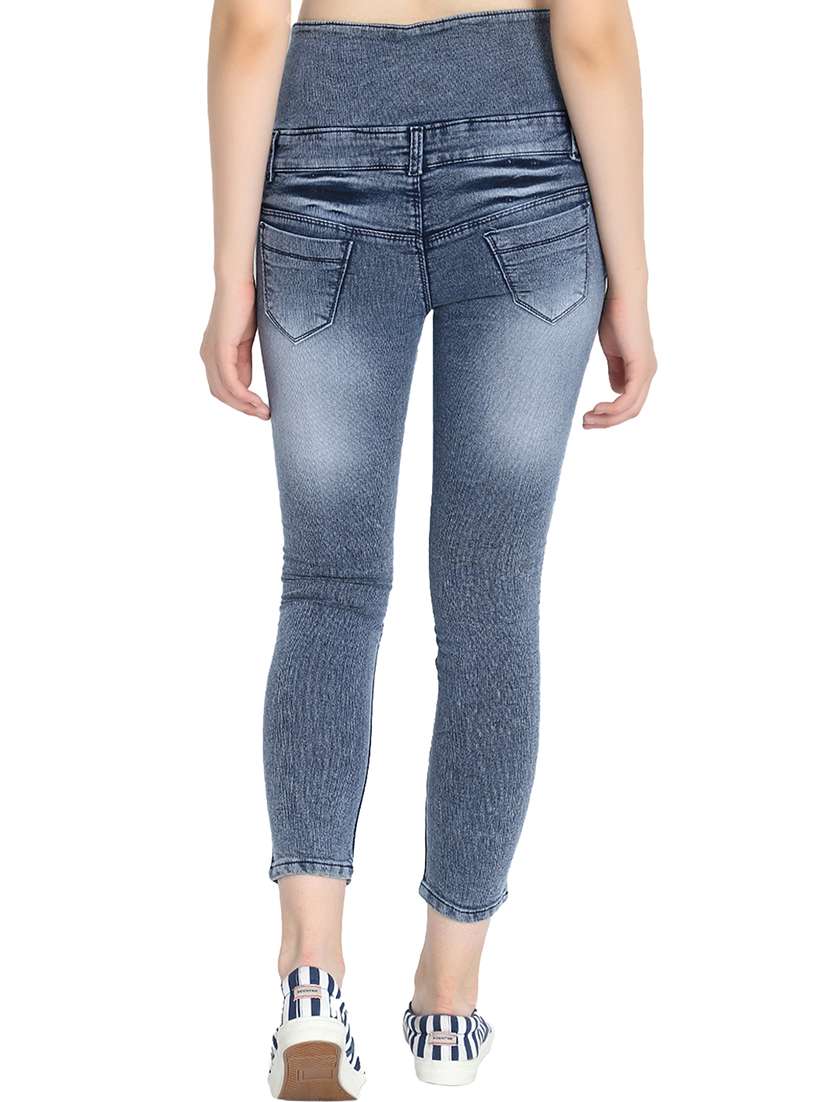 high rise distressed jeans  - 16783501 -  Standard Image - 2