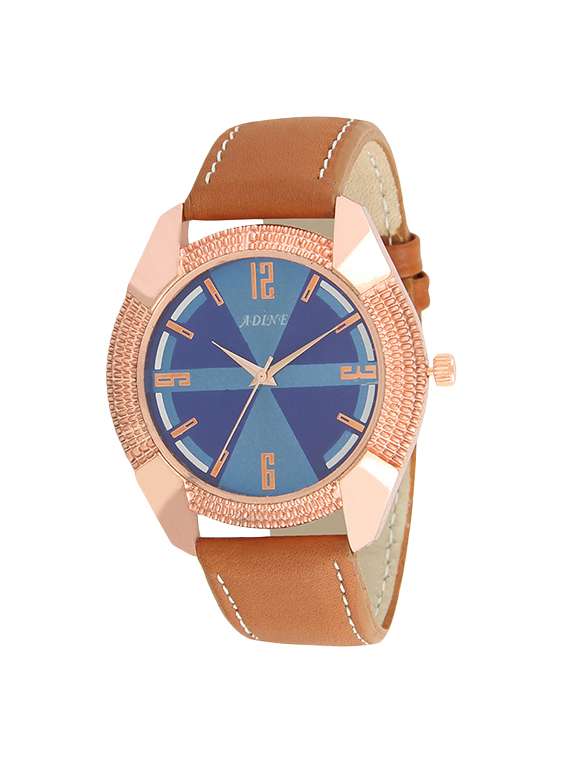 adine gold luxury analog men"s watch