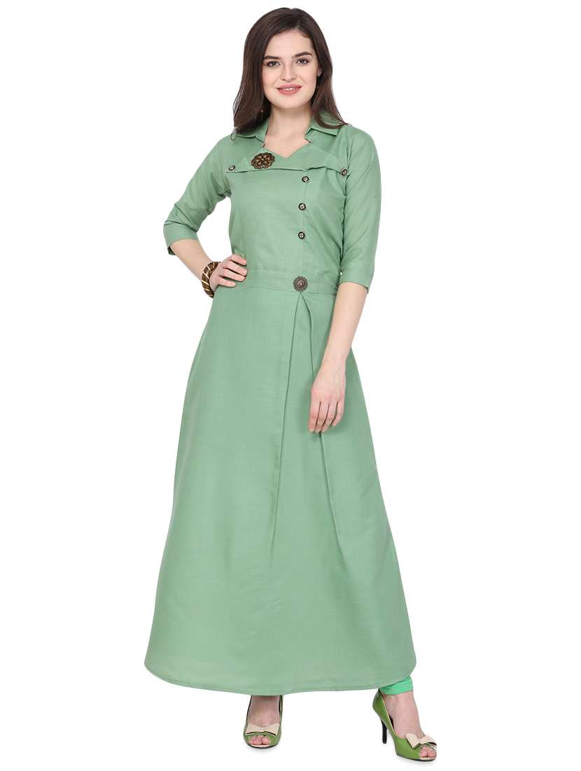 solid a-line kurta 