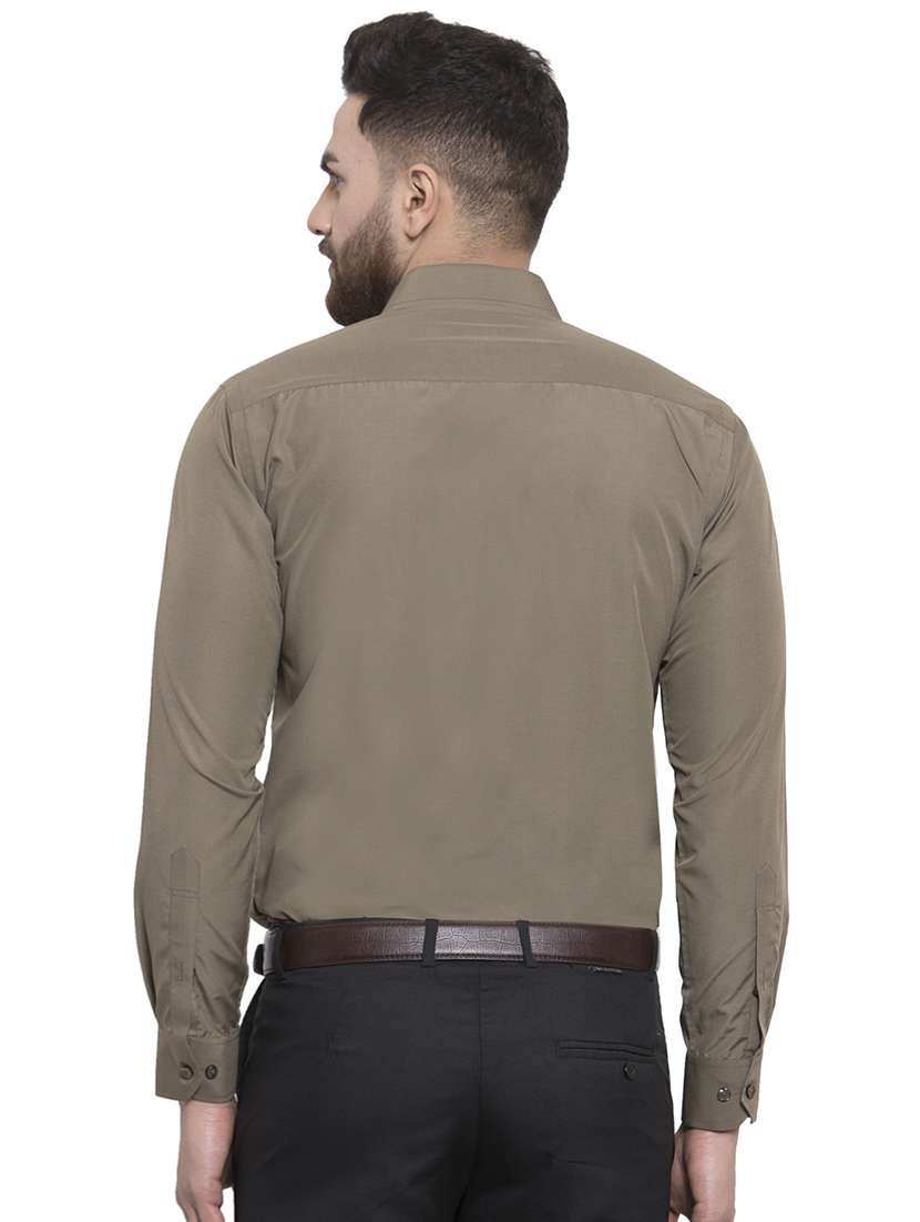 green solid formal shirt - 16787876 - Standard Image - 2