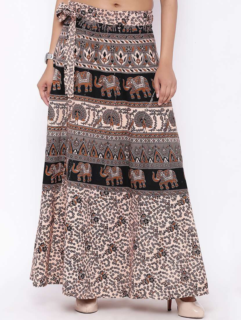 printed long skirt