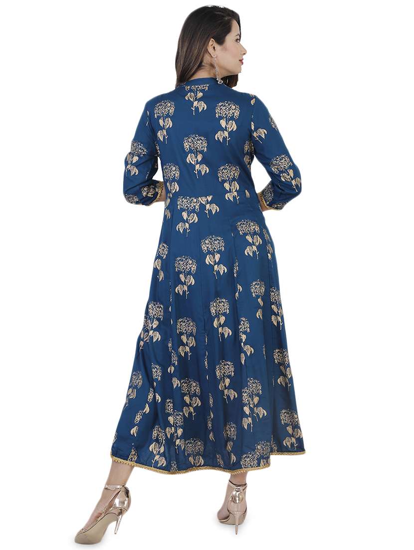floral flared ethnic dress - 16791130 -  Standard Image - 2
