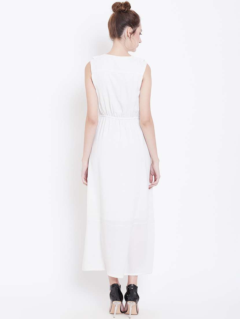 women's fit & flare solid dress - 16792329 -  Standard Image - 2