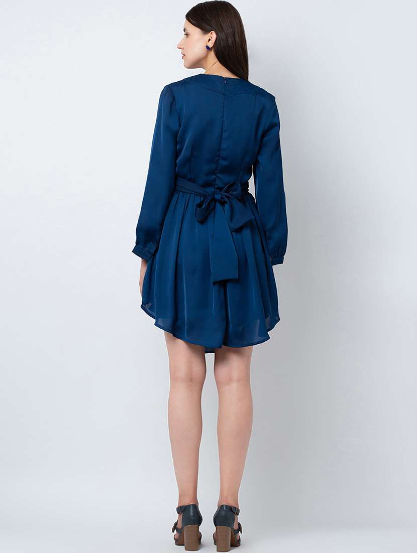 women's wrap solid dress - 16792343 -  Standard Image - 2