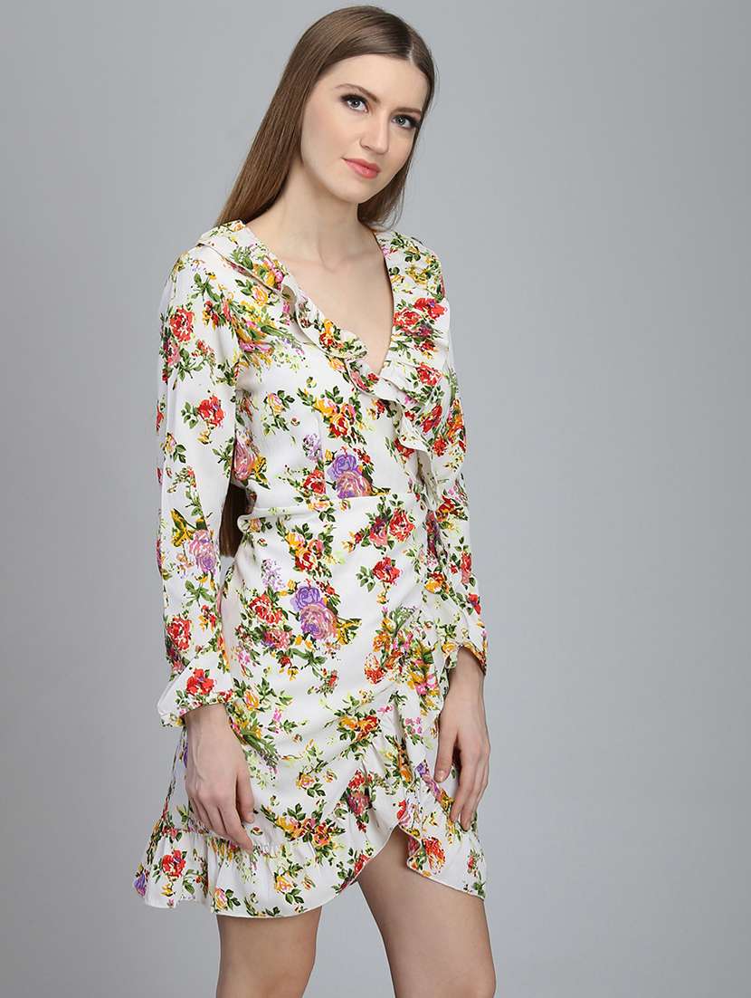 women's wrap floral dress