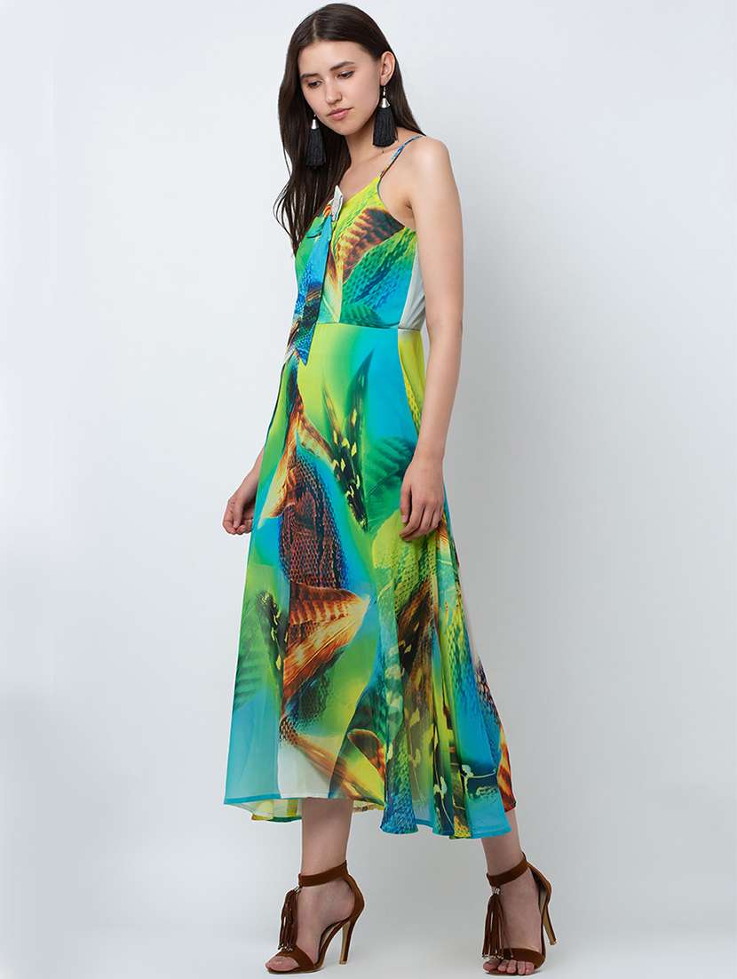 women's fit & flare self design dress - 16792379 -  Standard Image - 2