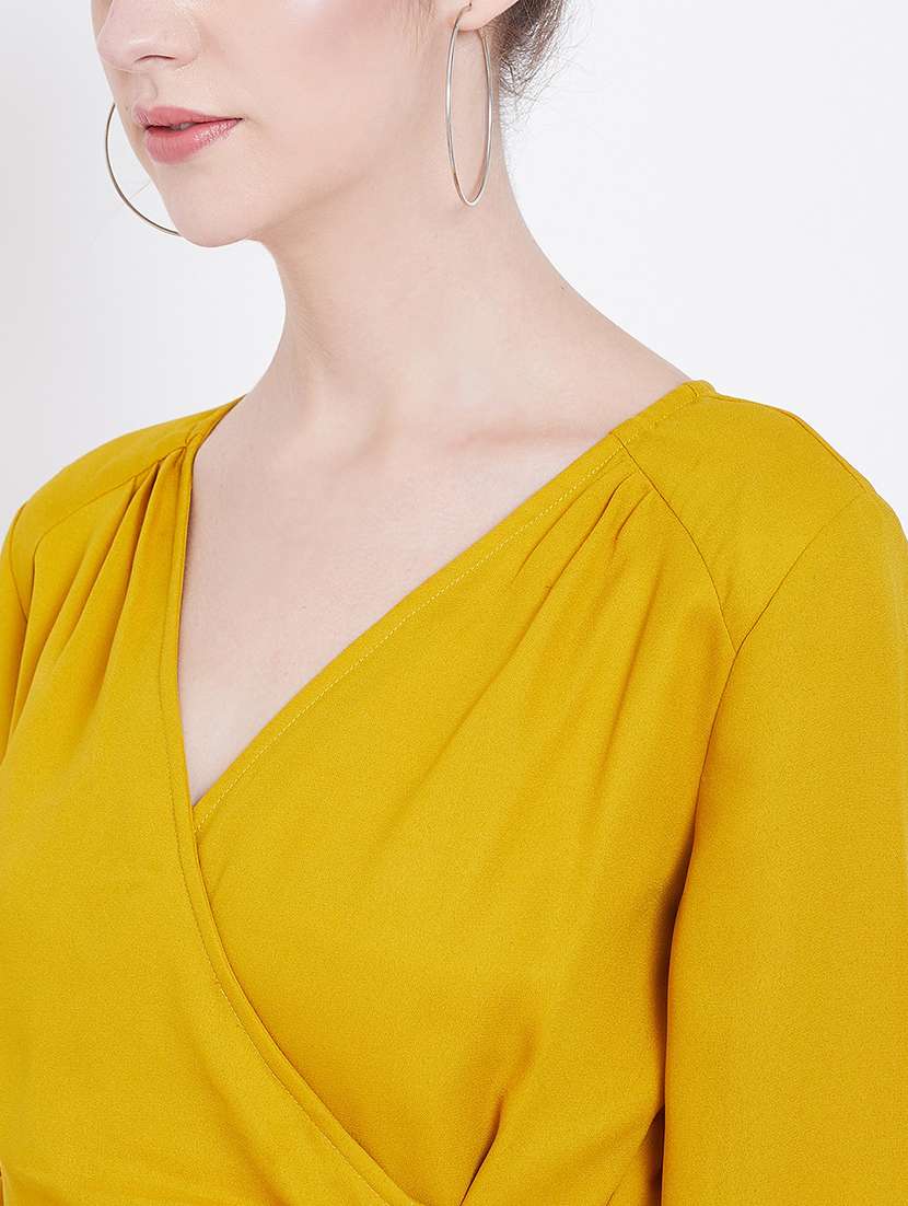 women's wrap solid dress - 16792405 -  Standard Image - 2