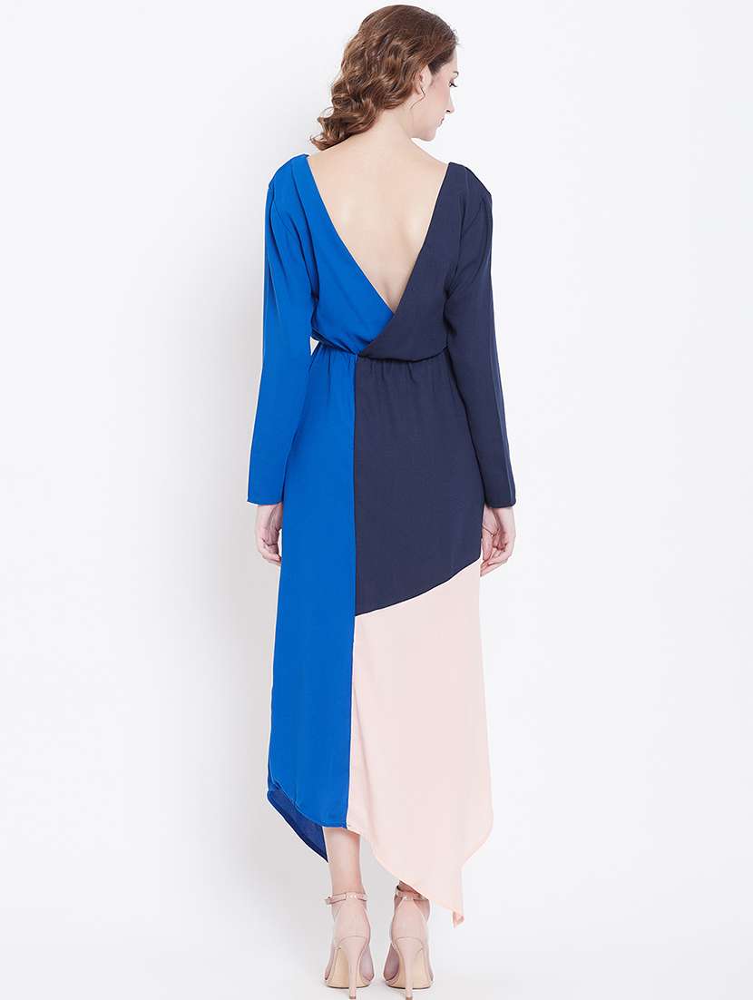 women's asymmetric color block dress - 16792436 -  Standard Image - 2