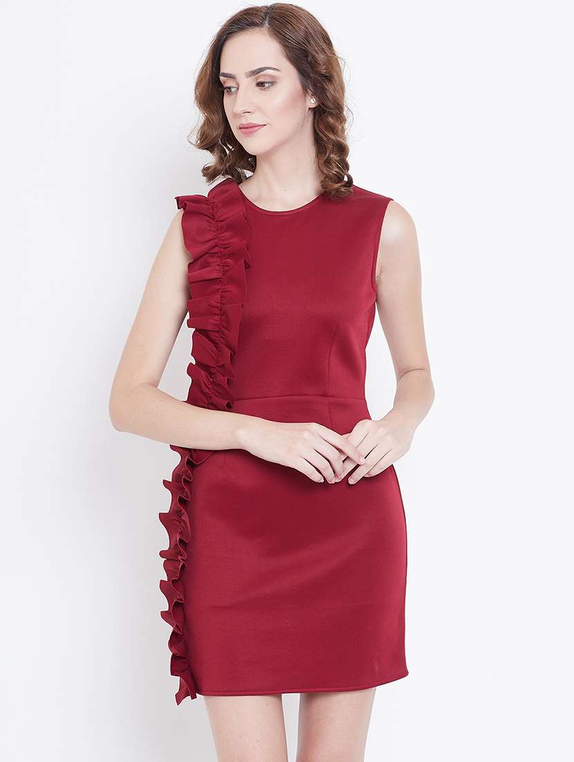 women's sheath solid dress