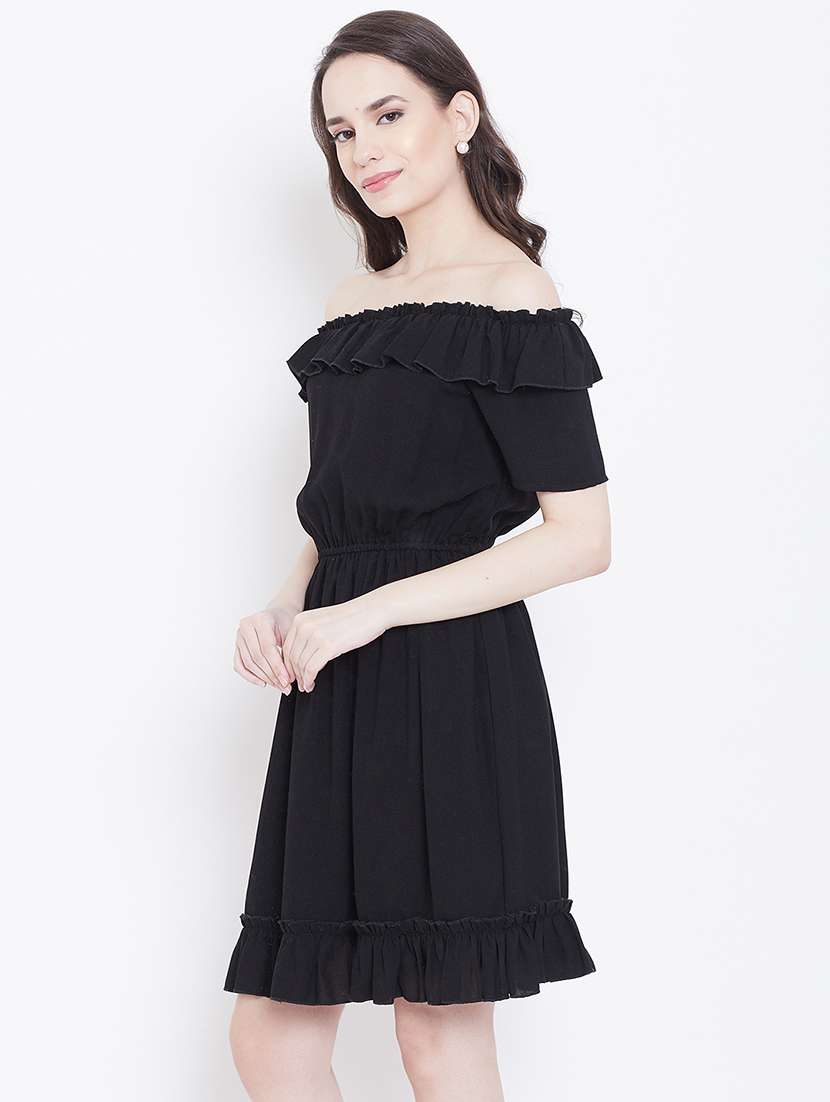 women's fit & flare solid dress - 16792459 -  Standard Image - 2