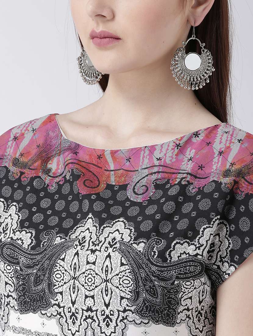 women's fit & flare self design dress - 16792462 -  Standard Image - 2