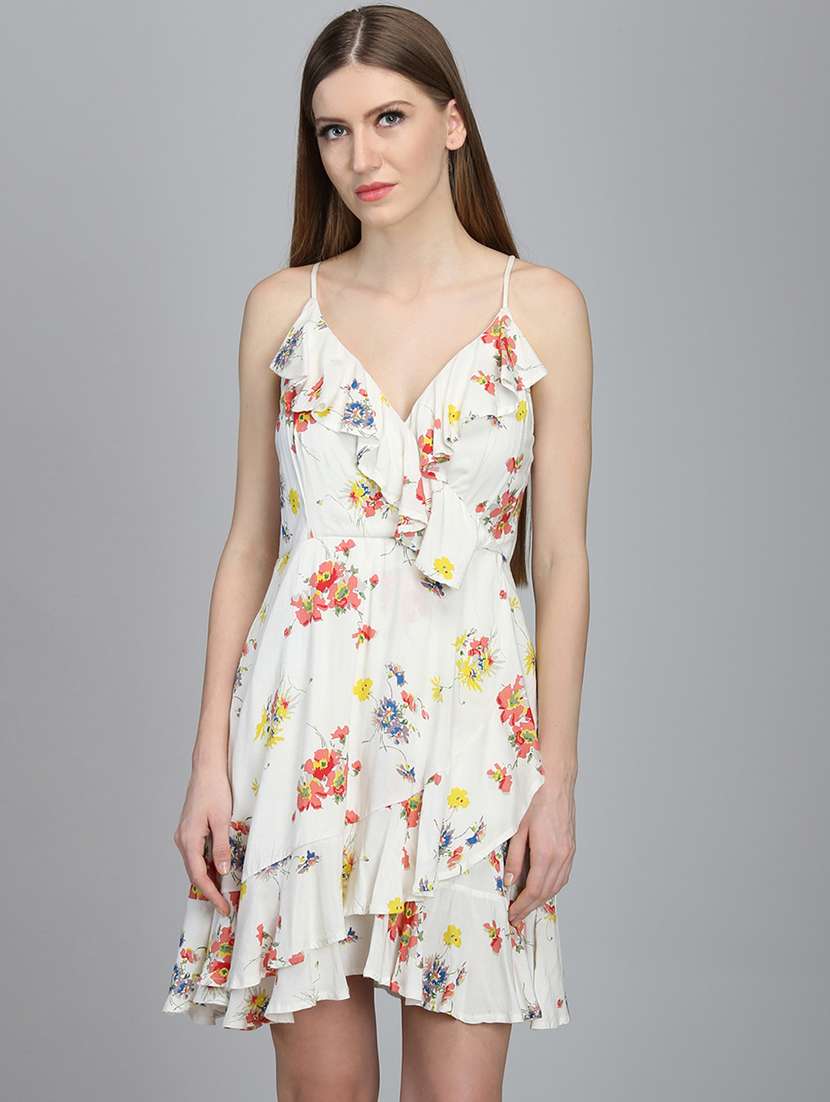 women's layered floral dress