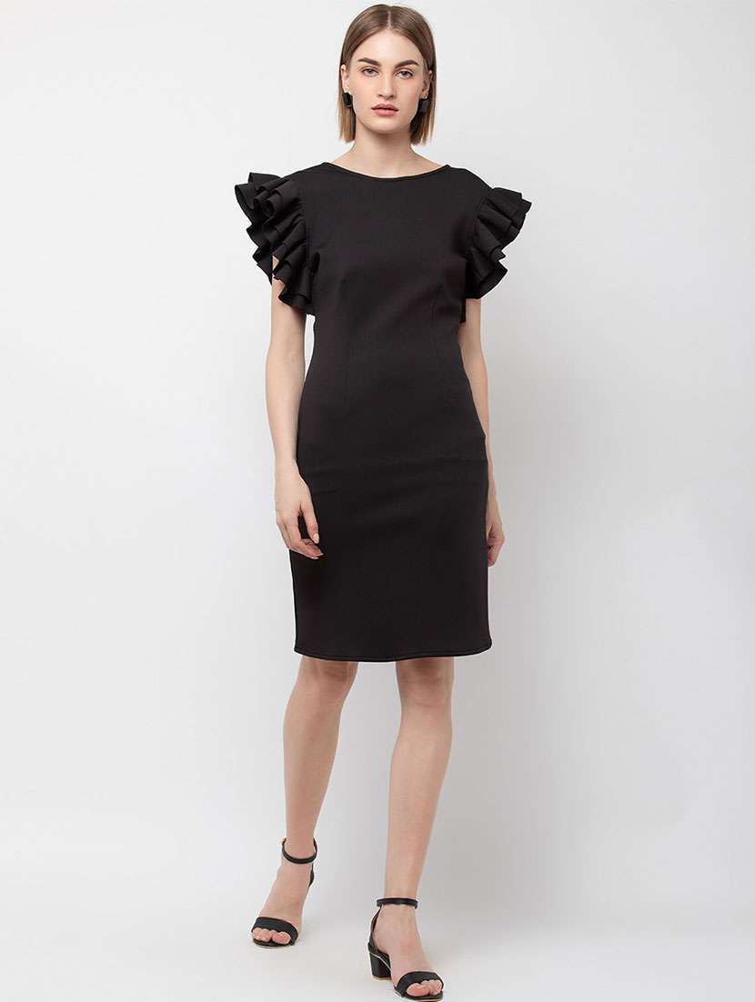 women's sheath solid dress