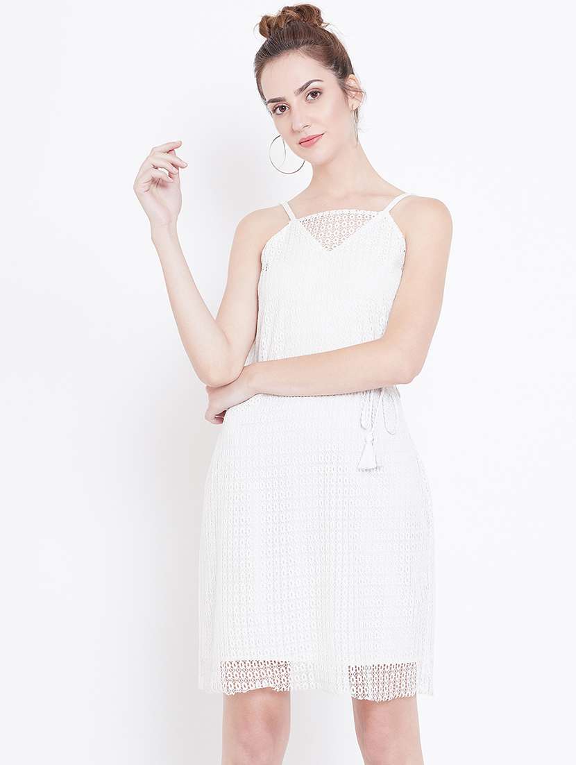 women's sheath self design dress