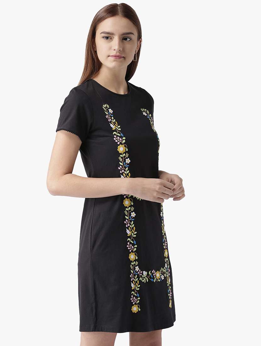 women's fit & flare solid dress - 16792507 -  Standard Image - 2