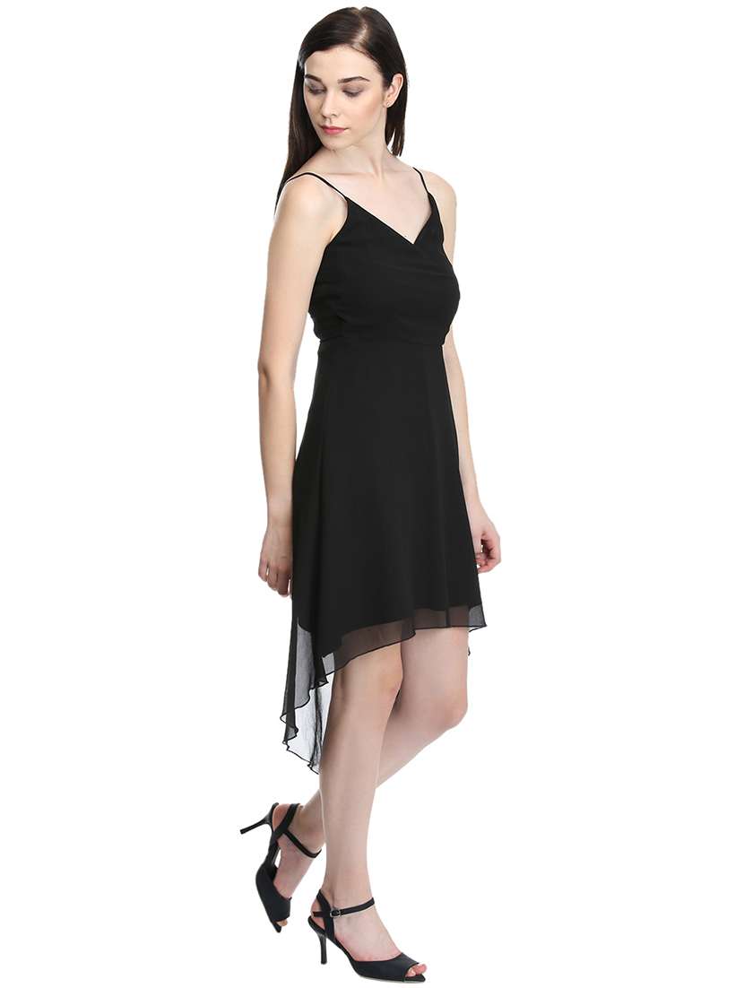 women's high low solid dress - 16792517 -  Standard Image - 2
