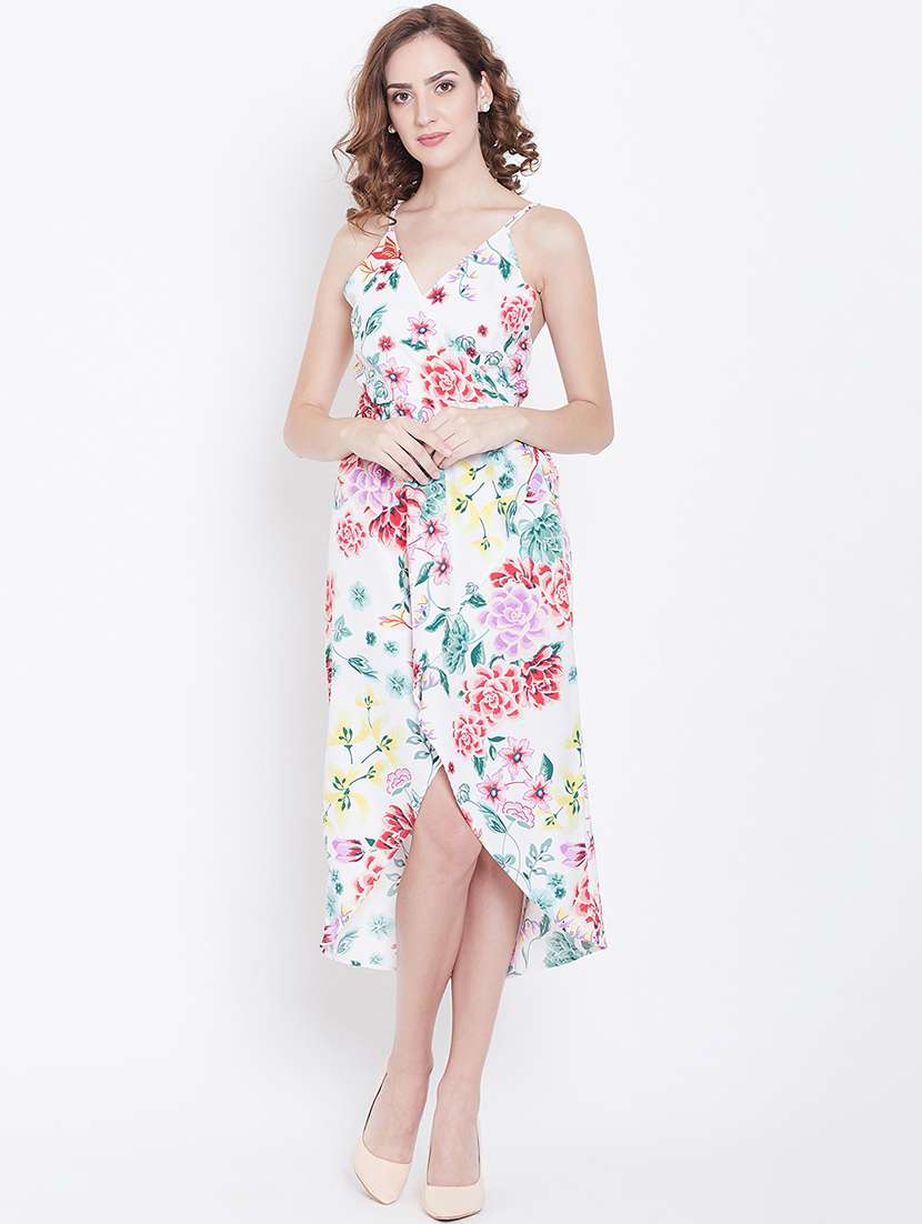women's asymmetric floral dress