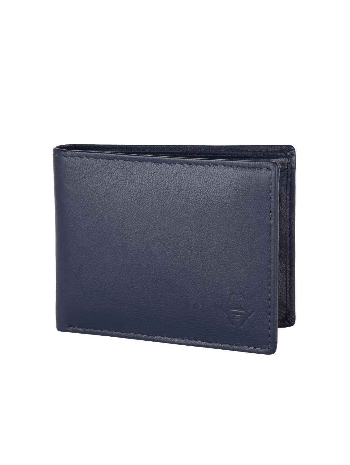 navy blue leather wallet