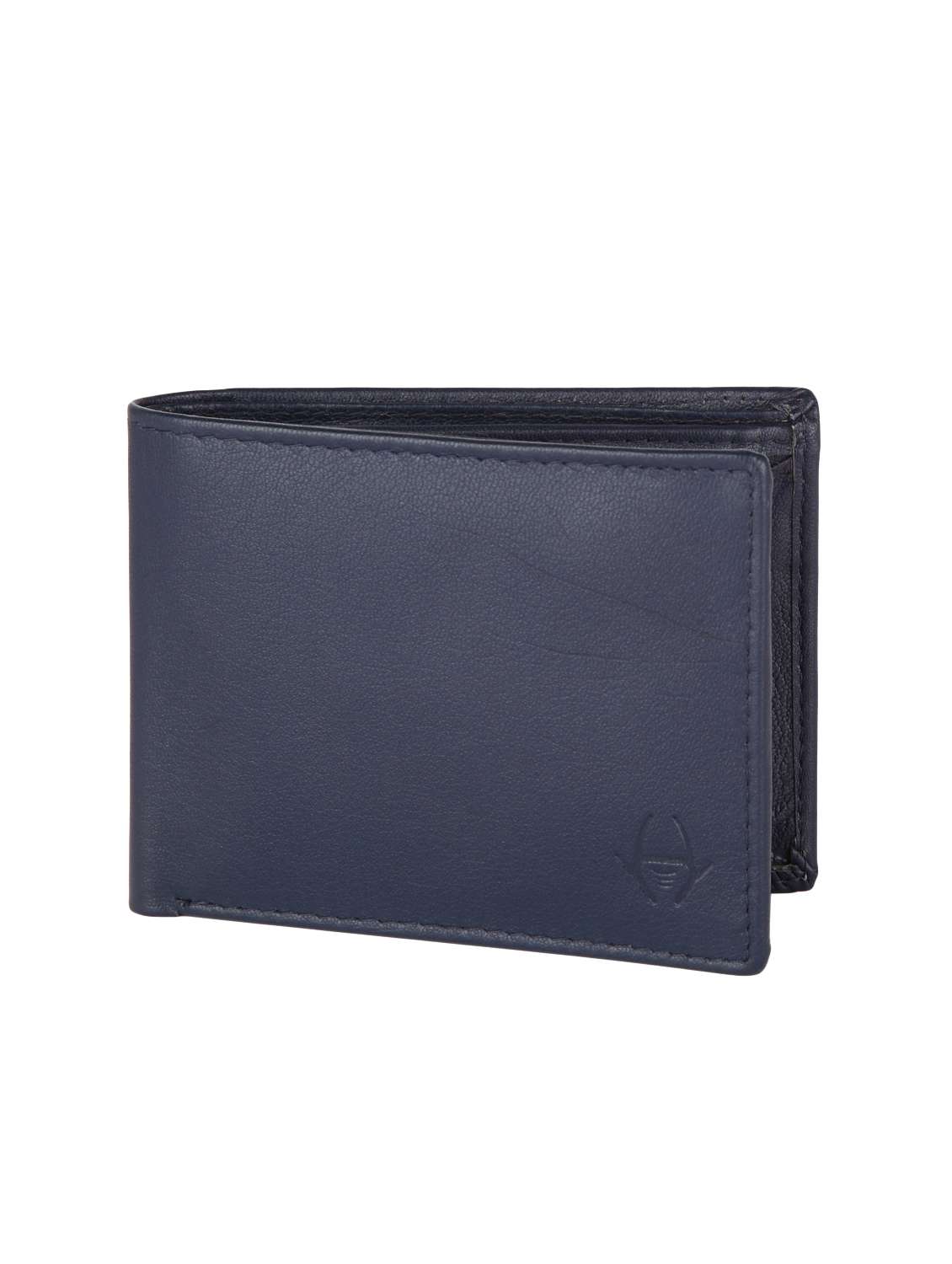 navy blue leather wallet