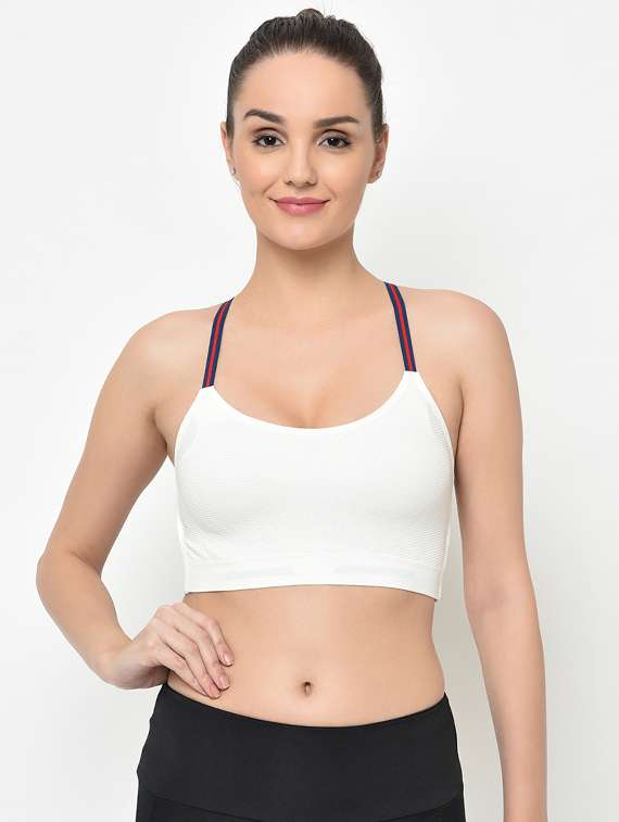 contrast striped bralette 