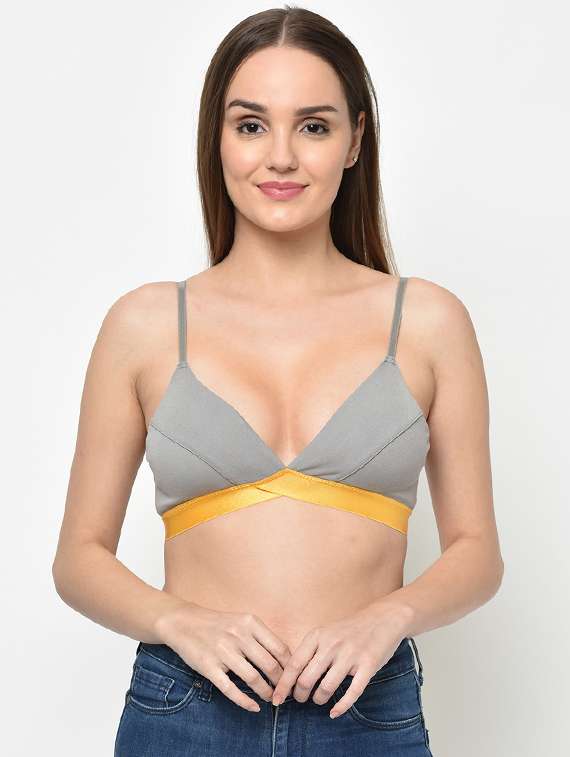 contrast bind plunge bra 