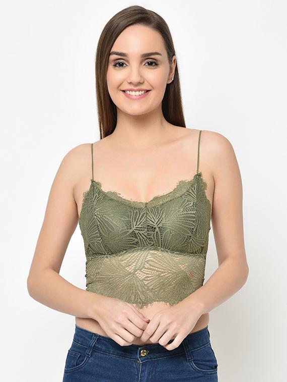 full coverage laced bralette - 16794161 - Zoom Image - 0