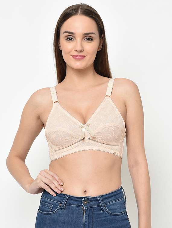 bow patch laced bra 