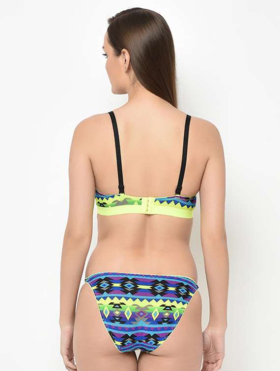 contrast strap quirky bra & panty set  - 16794197 -  Standard Image - 2