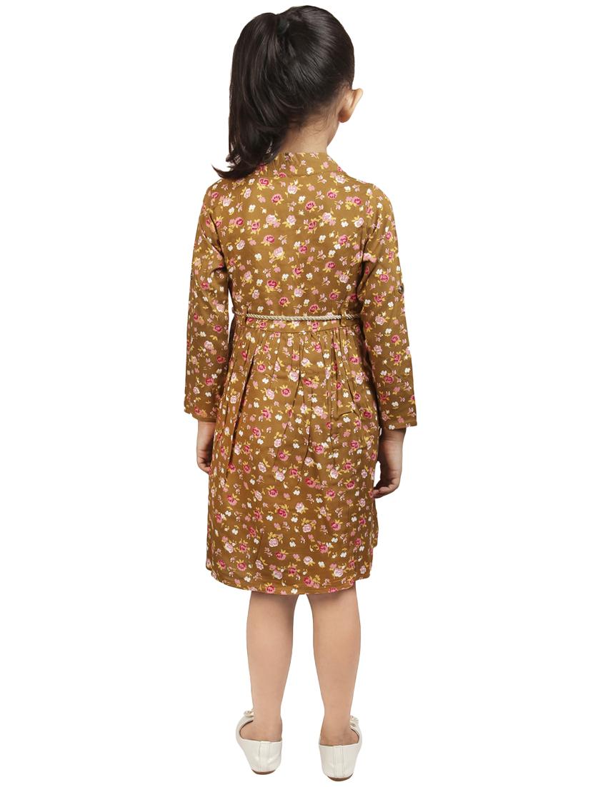 brown cotton frock - 16794234 - Standard Image - 2