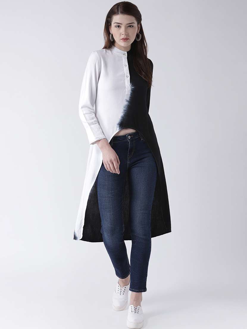 tie & dye high low tunic 