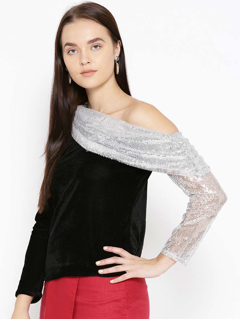 women's embellished off shoulder top - 16796194 -  Standard Image - 2