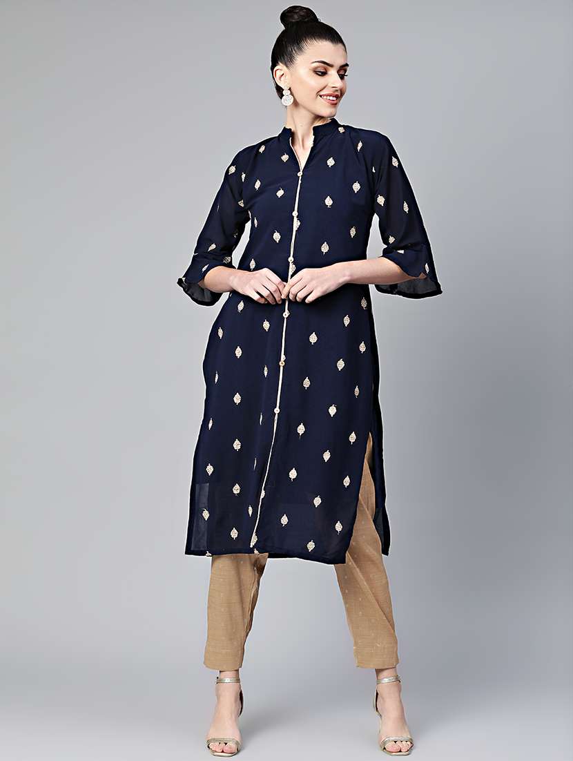 embroidered kurta pant set