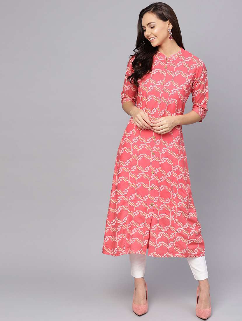 ikat print a-line kurta