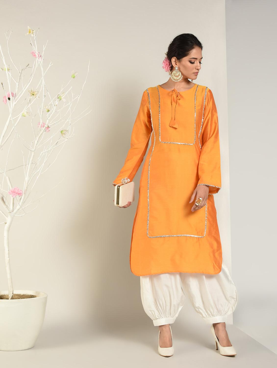 solid straight kurta