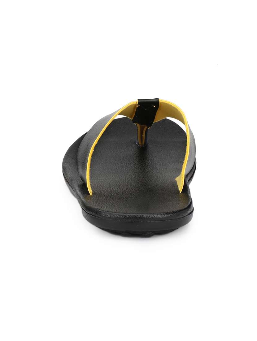 black leatherette toe separator slippers - 16798316 -  Standard Image - 2