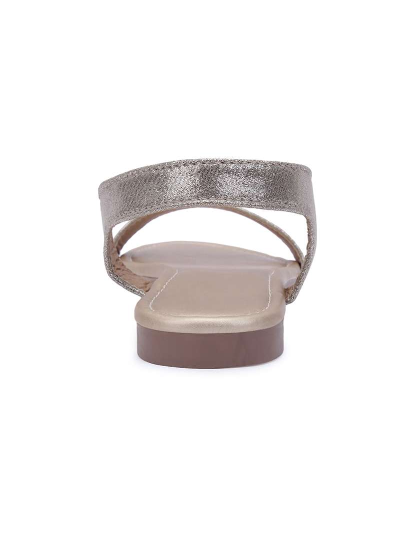 gold back strap sandals - 16798371 -  Standard Image - 2