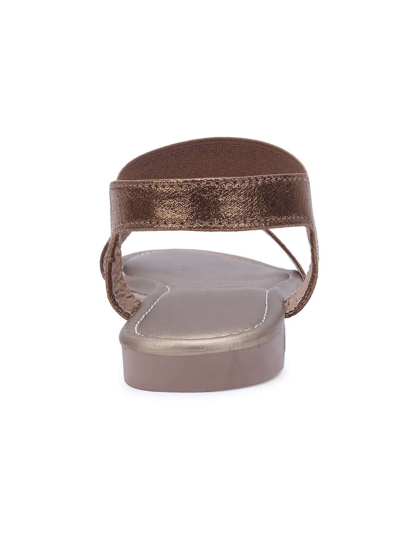 copper back strap sandals - 16798373 -  Standard Image - 2