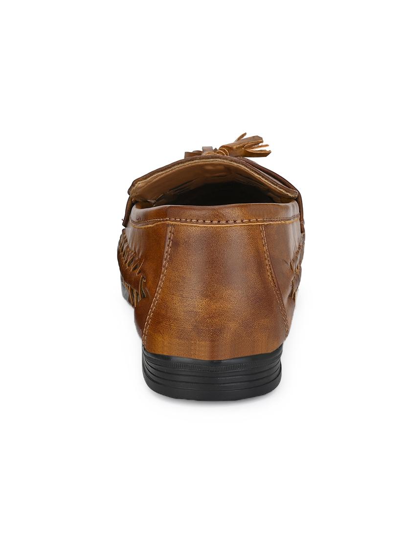 tan leatherette tassel slipons - 16798447 - Standard Image - 2