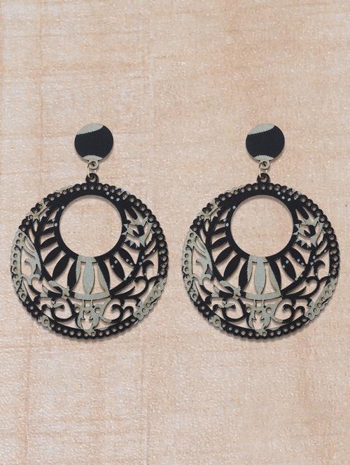black wood drop earring - 16800392 - Standard Image - 0