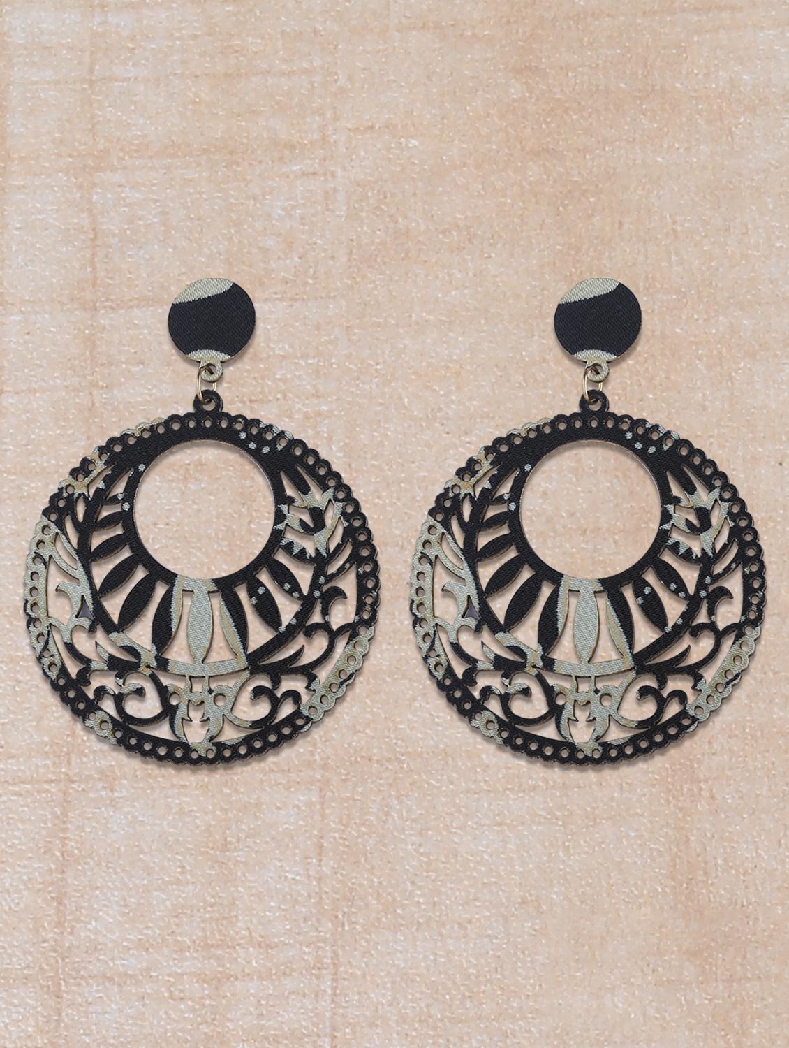 black wood drop earring - 16800392 - Zoom Image - 0