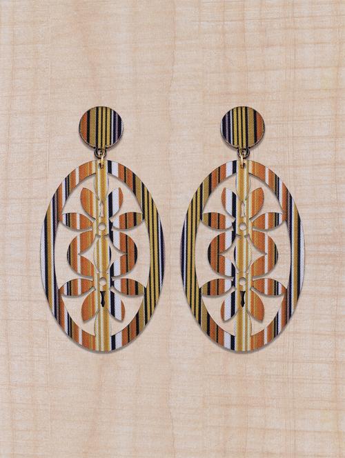 multi colored wood drop earring - 16800400 - Standard Image - 0