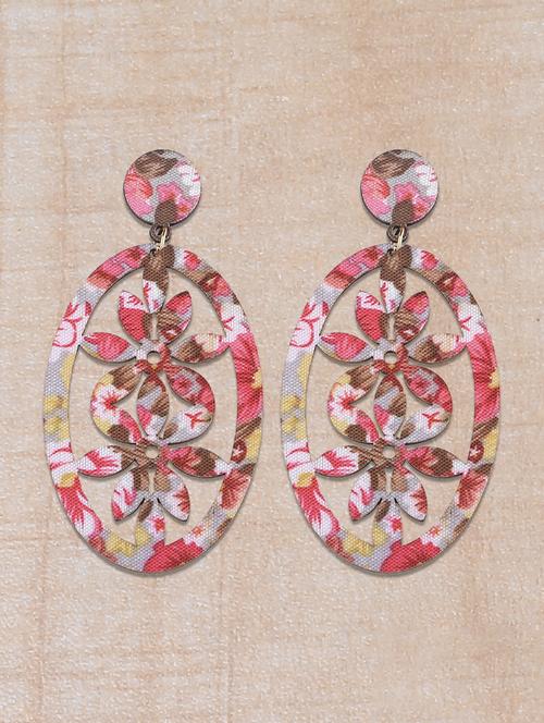 multi colored wood drop earring - 16800401 -  Standard Image - 0