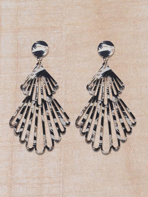 black wood drop earring - 16800410 - Standard Image - 0