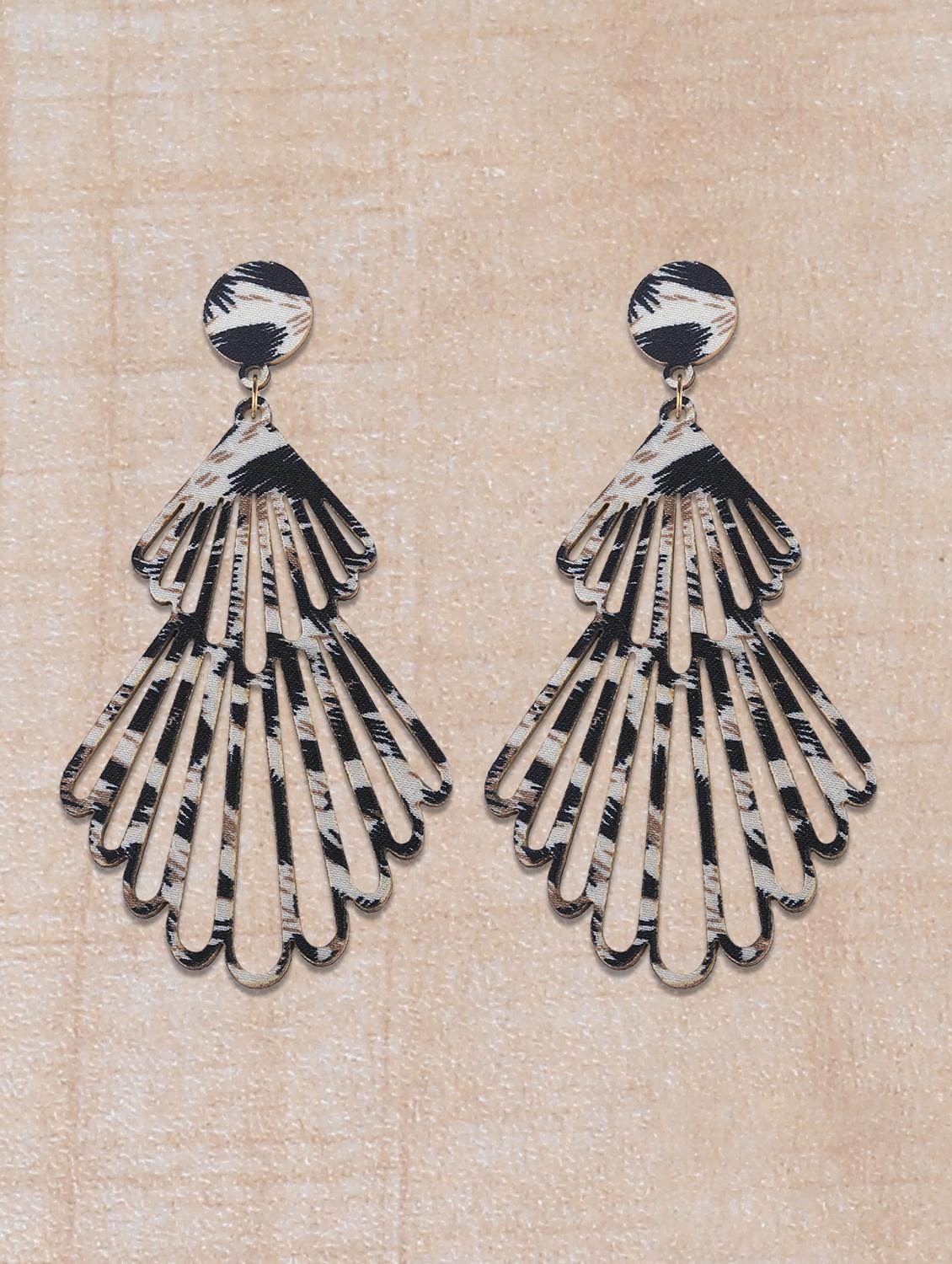 black wood drop earring - 16800410 - Zoom Image - 0