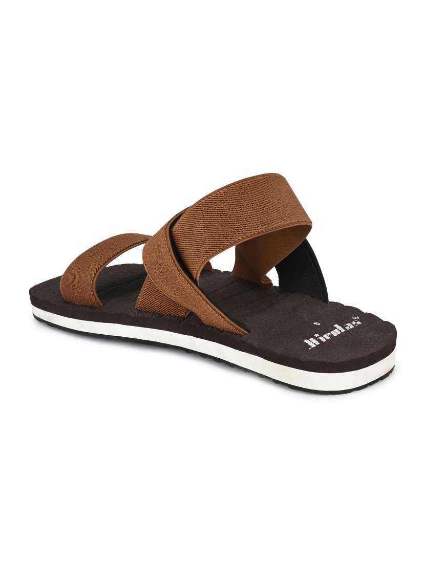 brown fabric back strap flip flops - 16801435 -  Standard Image - 2