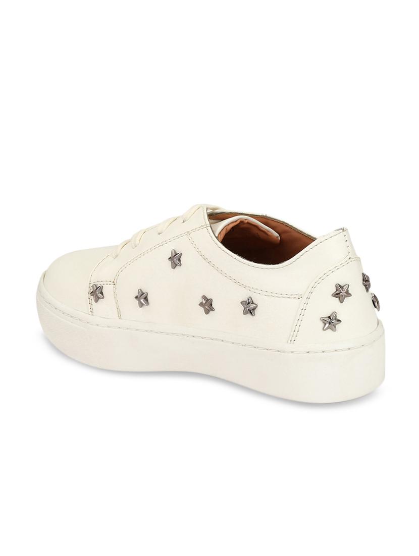 white lace-up sneakers - 16801579 - Standard Image - 2